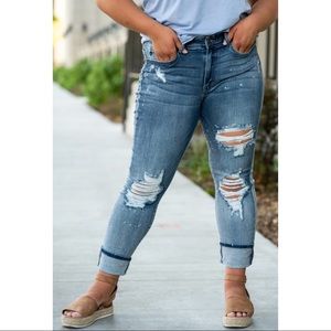 COPY - Judy Blue Bleach Splatter Jeans